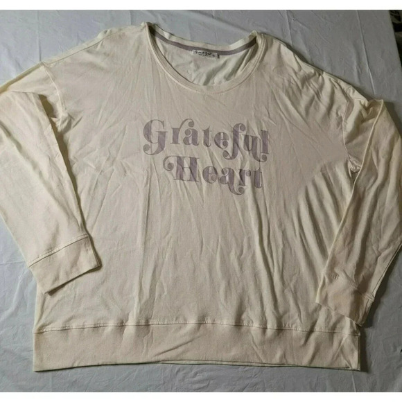 Sweet Soul clothing pulled over sweater ivory greatfull heart size XL women's - Picture 8 of 10